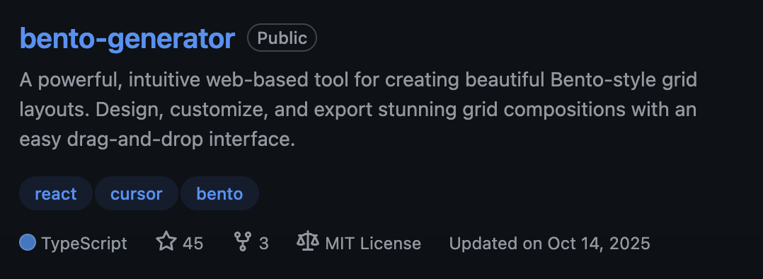 github repo with 45 stars